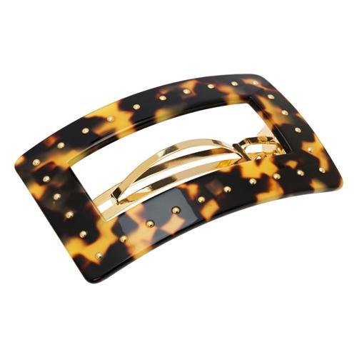 Studded Rectangle Cutout Barrette