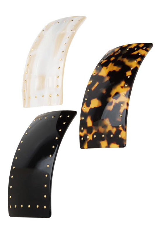 Studded Wide Barrette
