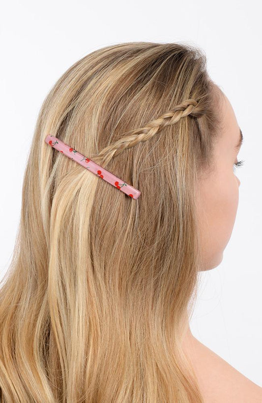 Long and Skinny Barrette - Cherry