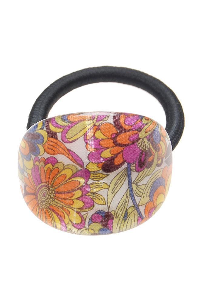 Oval Ponytail Holder - Splash Garden