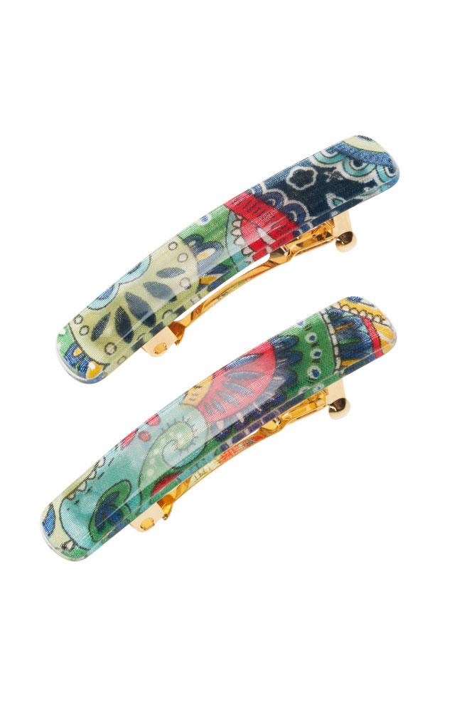 Mini Rectangle Barrette Pair - Macie