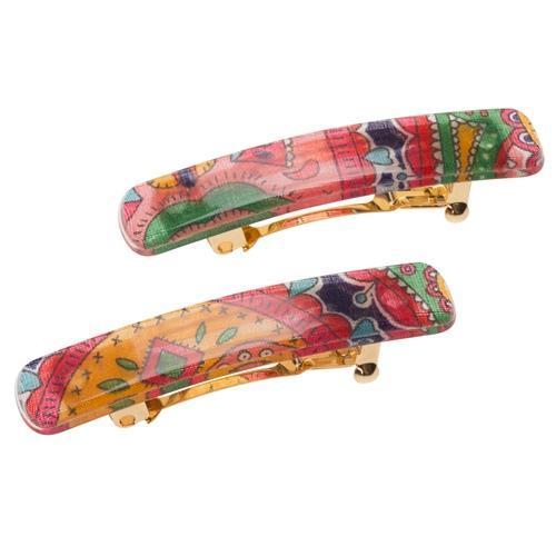 Mini Rectangle Barrette Pair - Macie