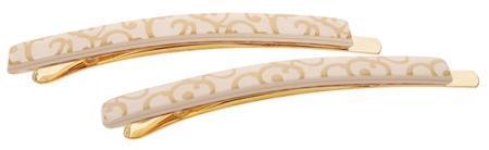 Bobby Pin Pair on Gold Wire - Barocco