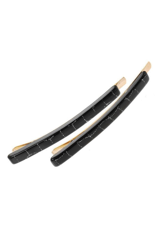 Bobby Pin Pair on Gold Wire - Brita