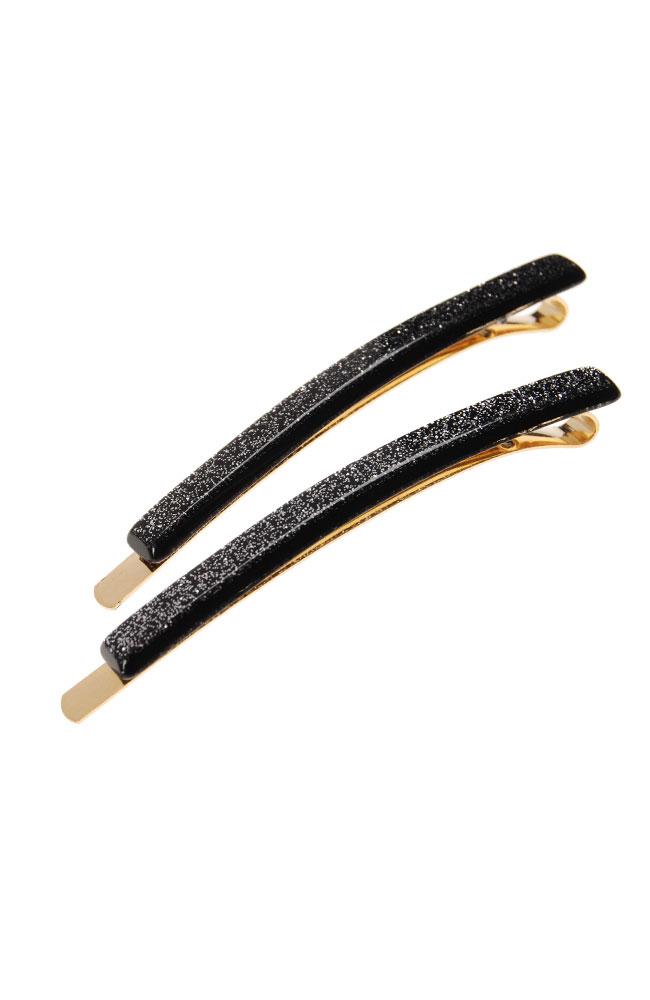 Bobby Pin Pair on Gold Wire - Glitter