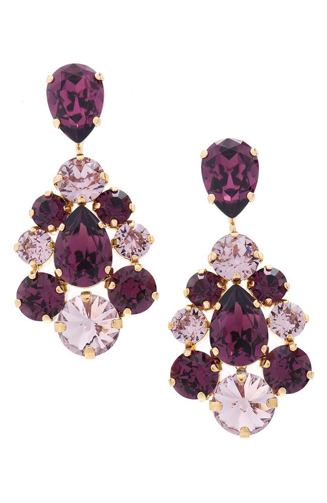 Flora Crystal Chandelier Earrings