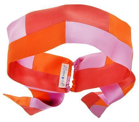 Color Block Elastic Loop Headband - Silk Charmeuse Icy Pales