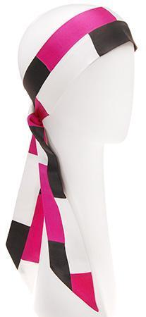 Color Block Elastic Loop Headband - Solid Silk Charmeuse