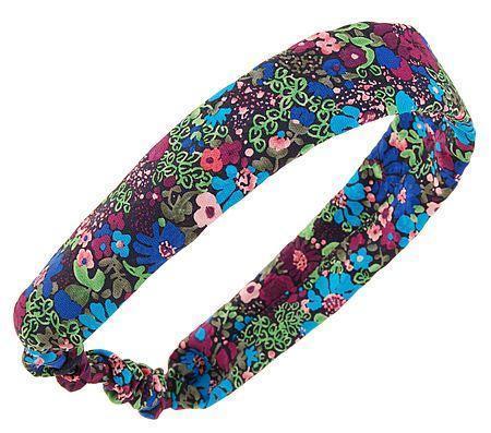 Wide Derby Headwrap - Twilight Garden