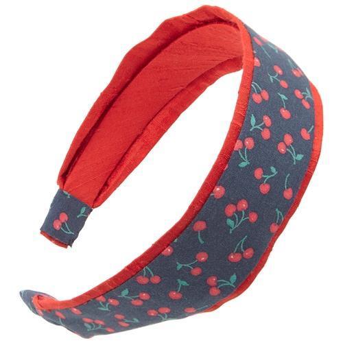 Two Tone Scarf Headband - Cherry