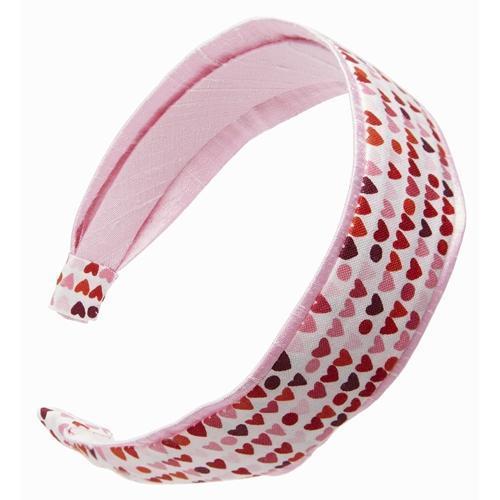1-1/2" Two Tone Scarf Headband - Hearts