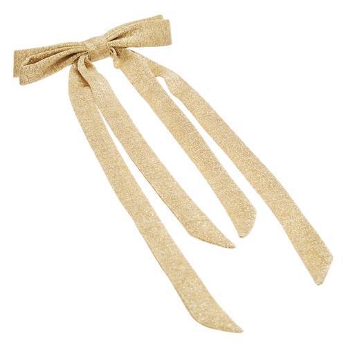 Long Tail Ribbon Long & Skinny Barrette - Starlette Gold