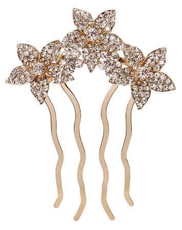 Crystal Flower Trio Chignon Pic