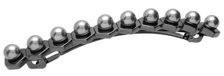 Hexagon Pearl Long and Skinny Barrette