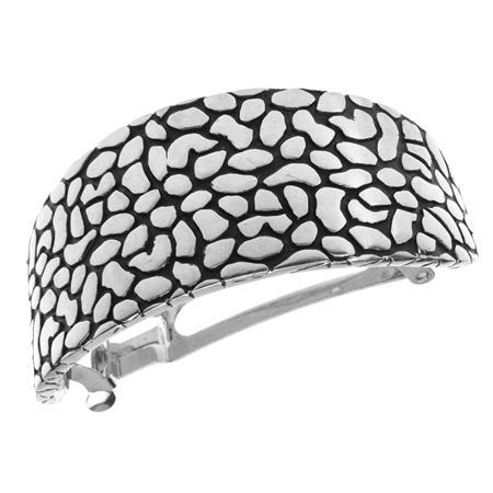 Pebbled Metal Ponytail Barrette