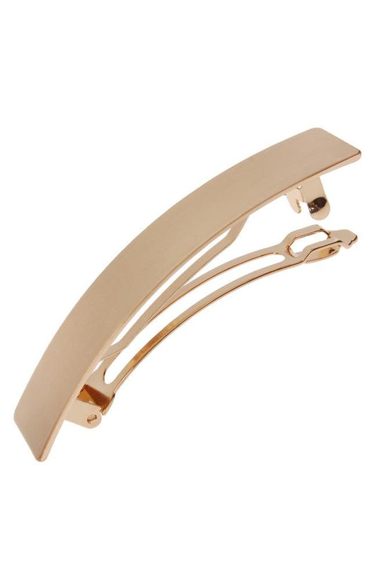 Brushed Metal Rectangle Barrette