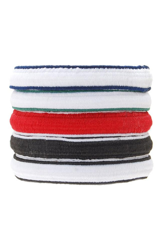 Reversible Trimmed Ponytail Holder 5-Pack