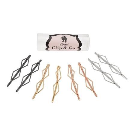 Metal Hourglass Bobby Pin Clip & Go 8-Pack