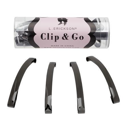Large Metal Slide Barrette Clip & Go 4-Pack