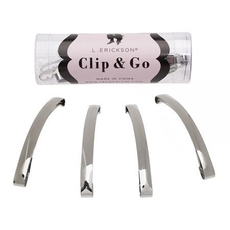 Large Metal Slide Barrette Clip & Go 4-Pack