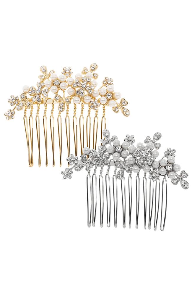 Elle Crystal and Pearl Comb