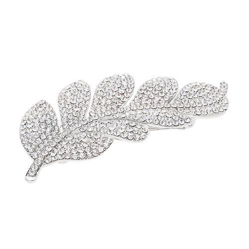 Crystal Leaf Barrette