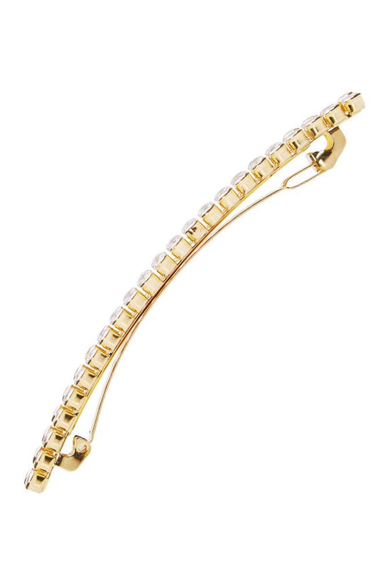 Double Crystal Long and Skinny Barrette