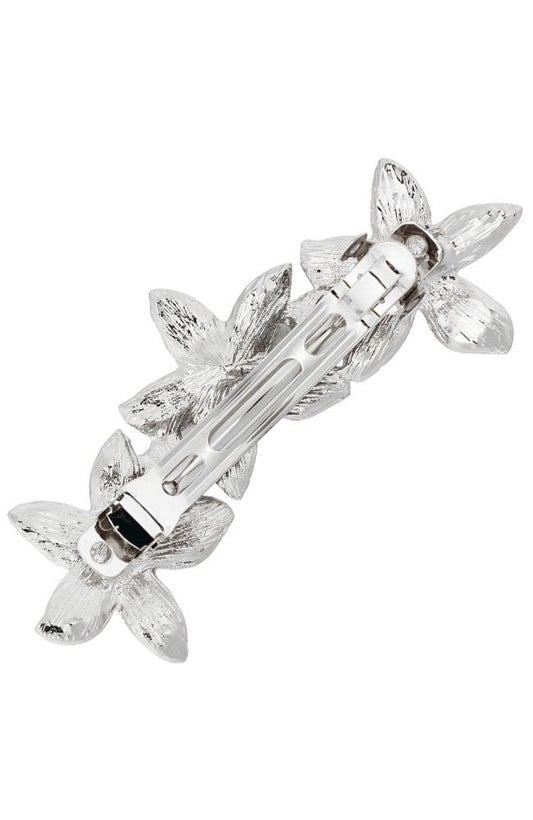 Crystal and Pearl Flower Barrette