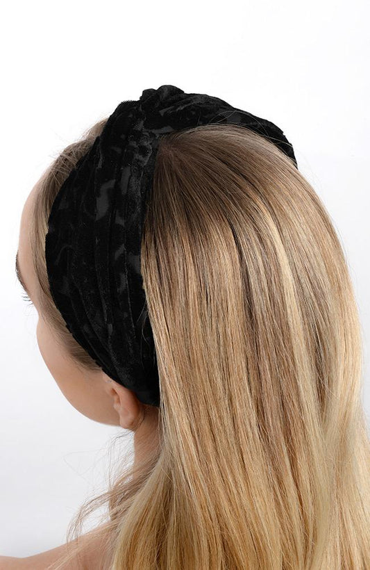 Printed Interlocking Headband - Burnout Velvet