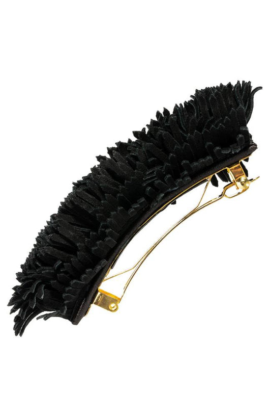 Leather Fringe Barrette