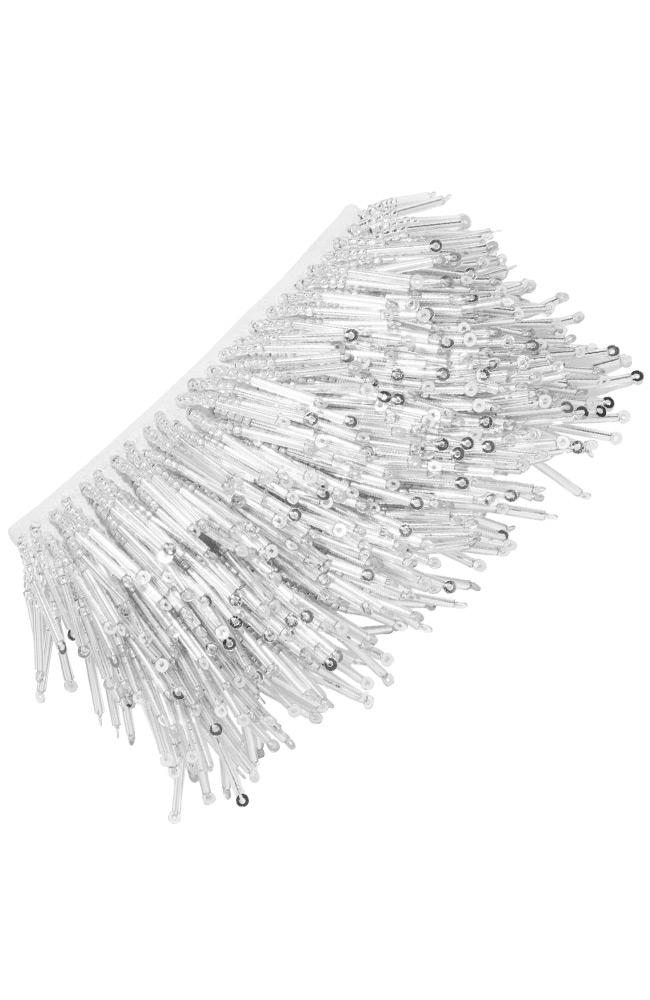 L. Erickson Dangle Bead Barrette - Silver Beads