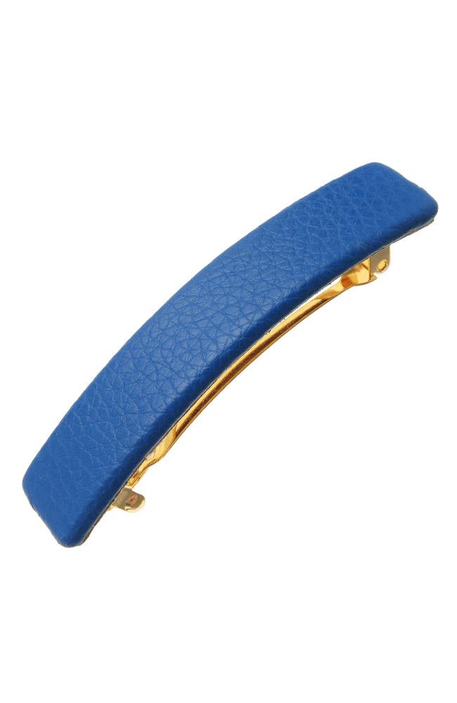 Genuine Leather Rectangle Barrette
