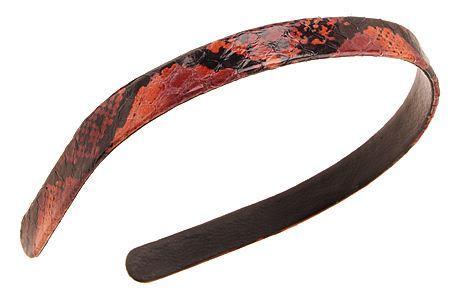 Sunset Red Snakeskin Headband made in America