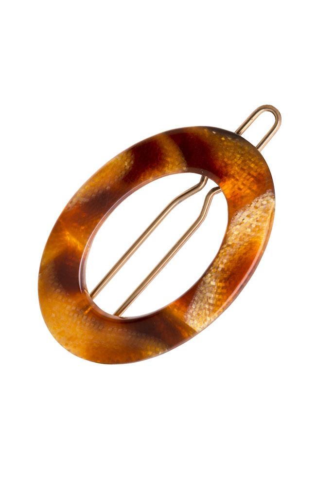 New Cutout Oval Tige Boule Barrette - Classic