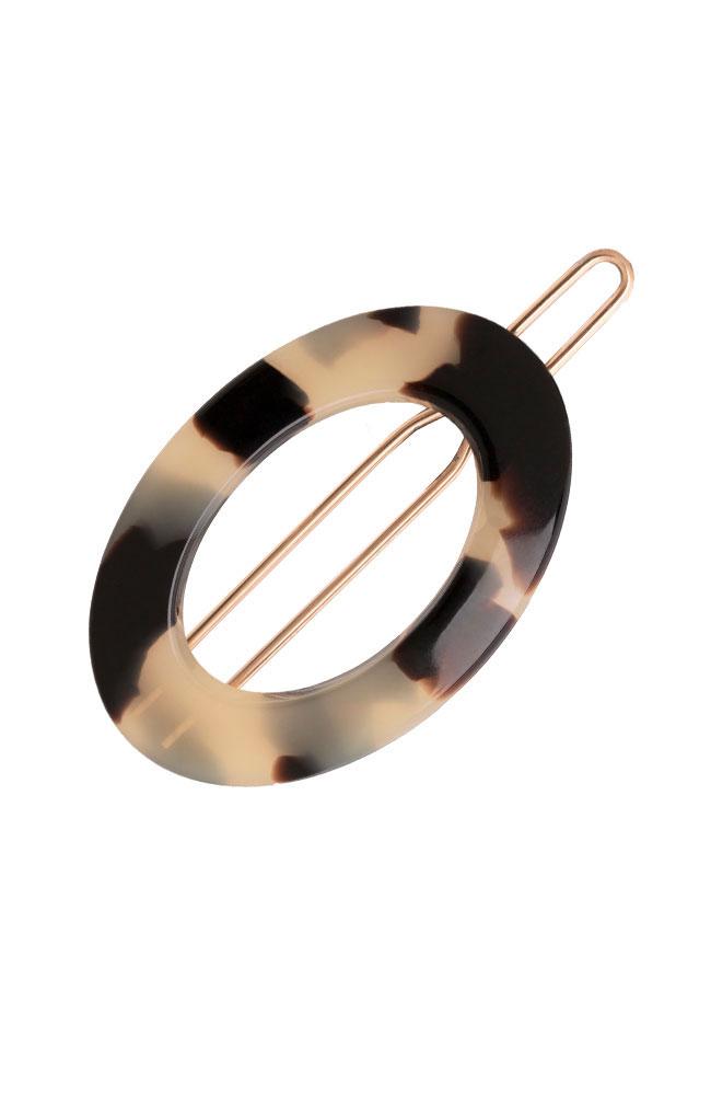 New Cutout Oval Tige Boule Barrette - Classic