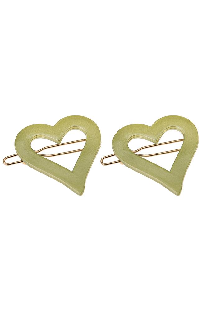Sweetheart Tige Boule Barrette Pair