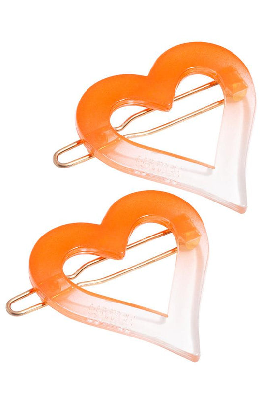 Sweetheart Tige Boule Barrette Pair