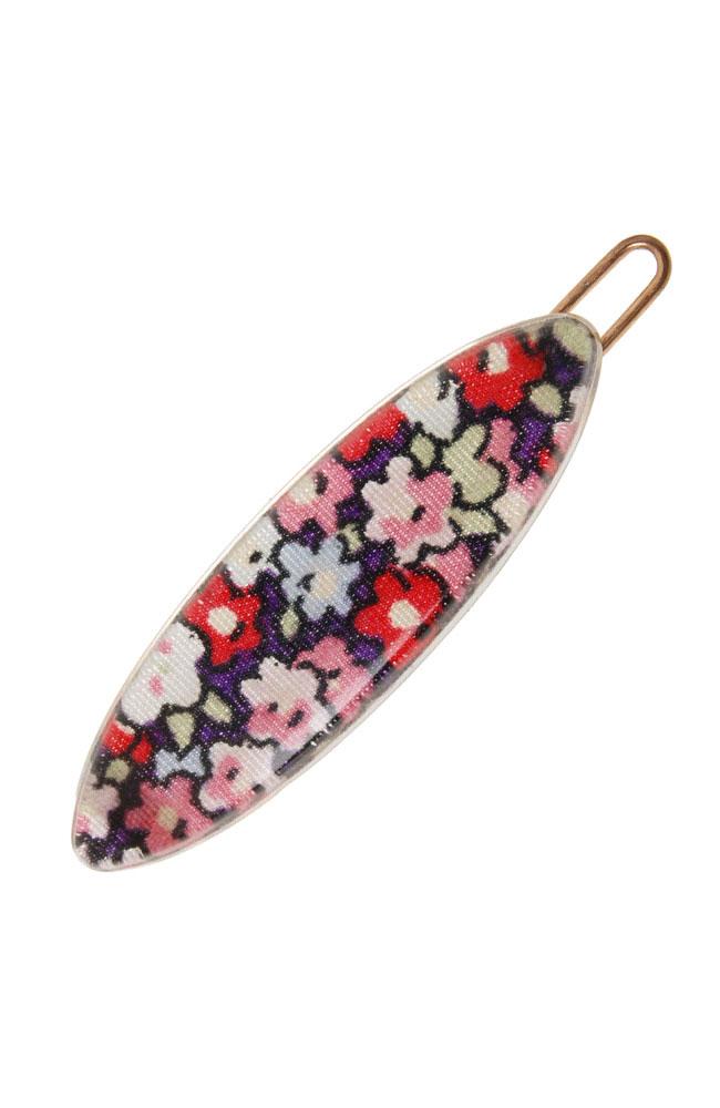 Mini Oblong Tige Boule Barrette - Petite Fleur