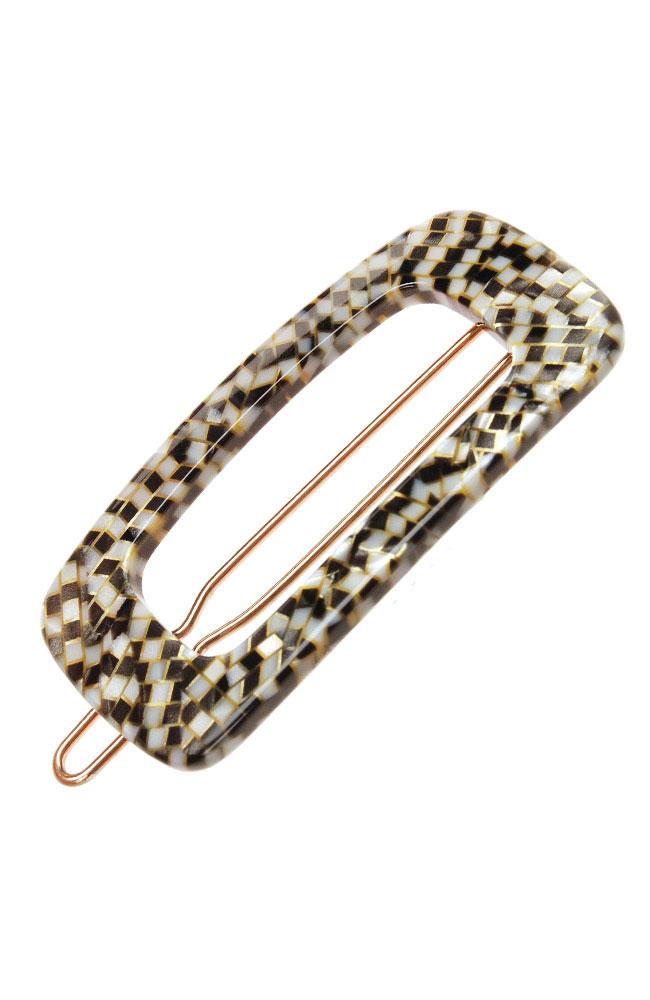 Rounded Cutout Rectangle Tige Boule Barrette - Classic
