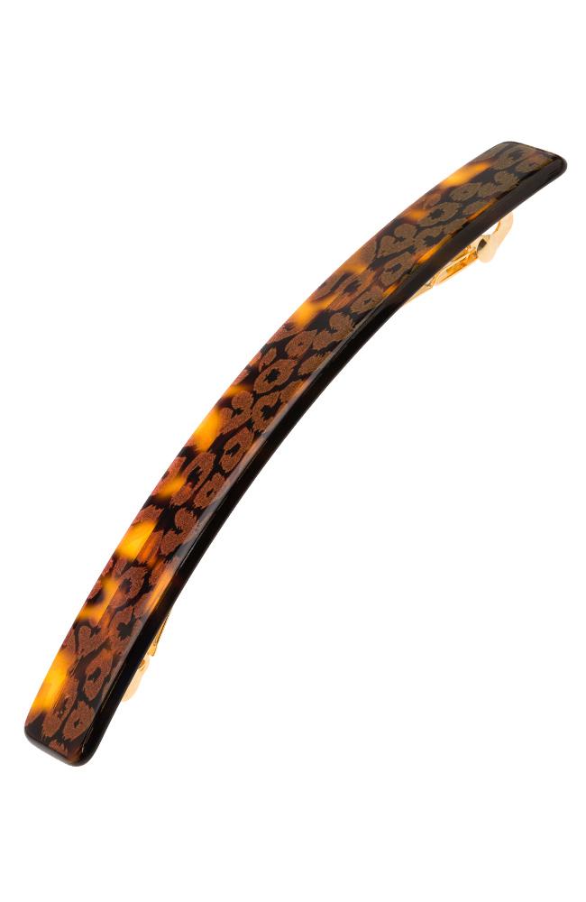 Kona Long and Skinny Barrette - Shiny Leopard