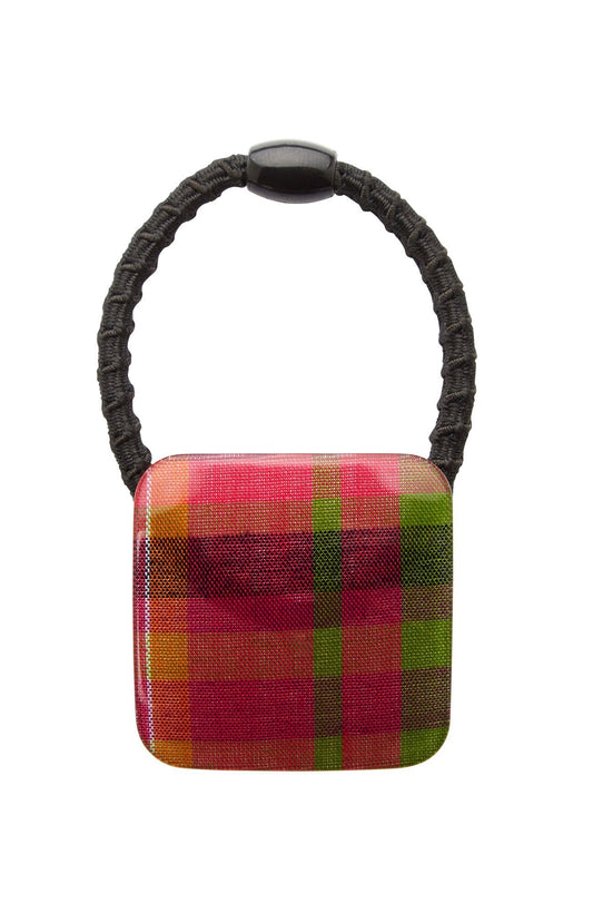 Curved Square Pony - Plaid