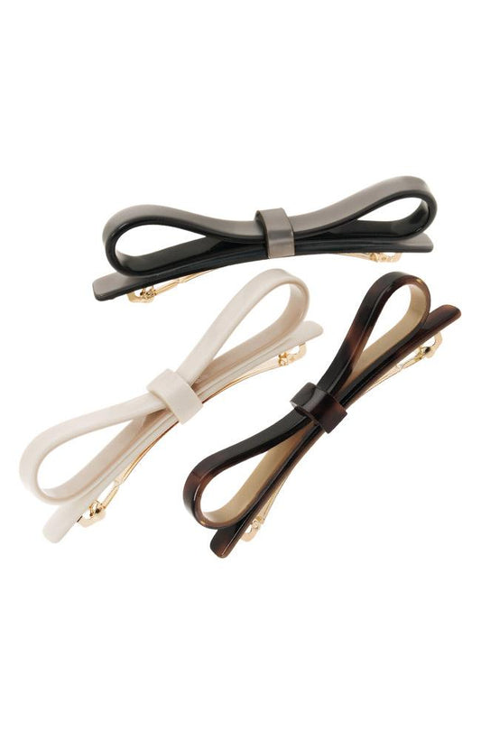 Refined Bow Long and Skinny Barrette