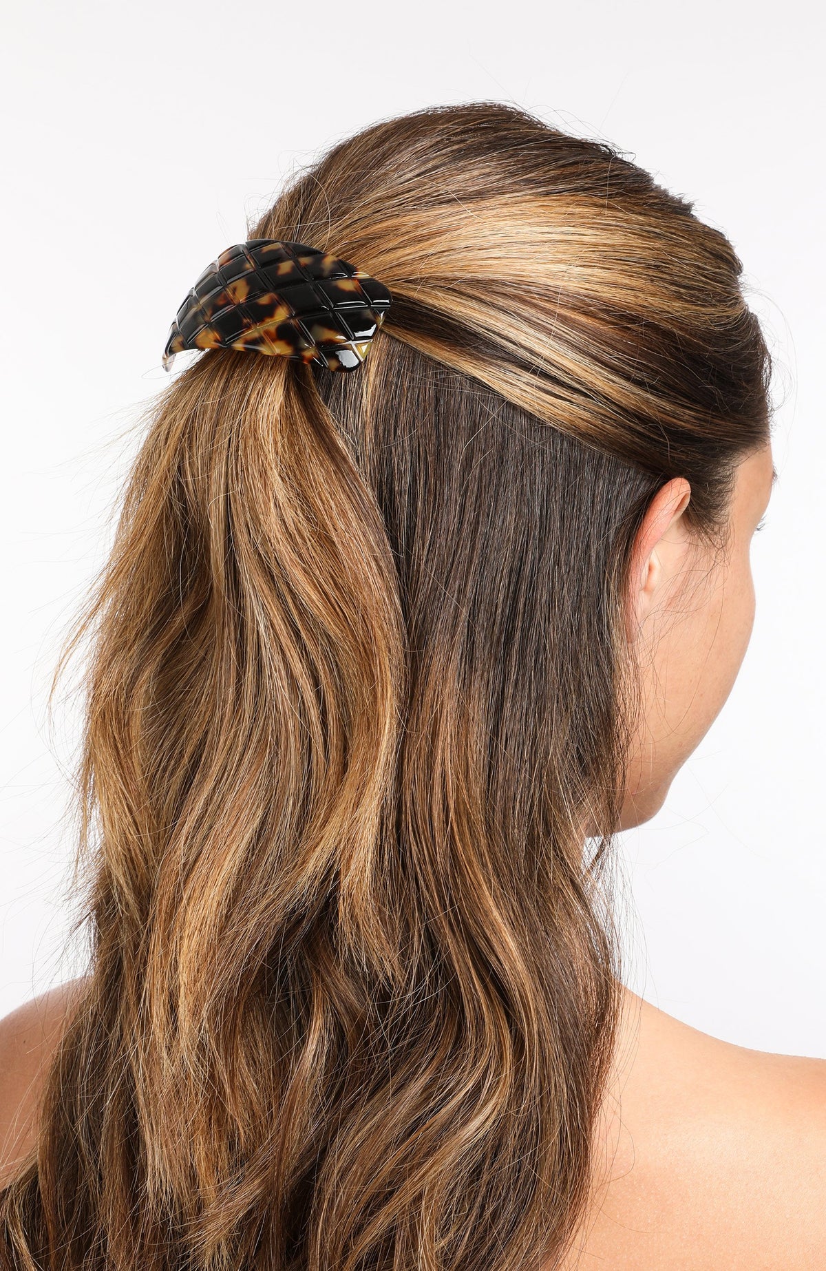 Quilted Tapered Volume Barrette - Classic