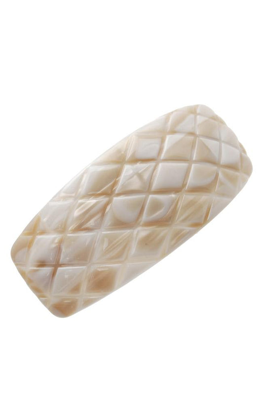 Quilted Tapered Volume Barrette - Classic