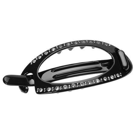 Belle Small Crystal Cutout Oval Slide Barrette