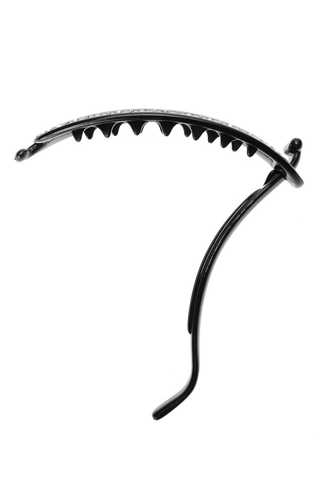Belle Large Crystal Cutout Oval Slide Barrette