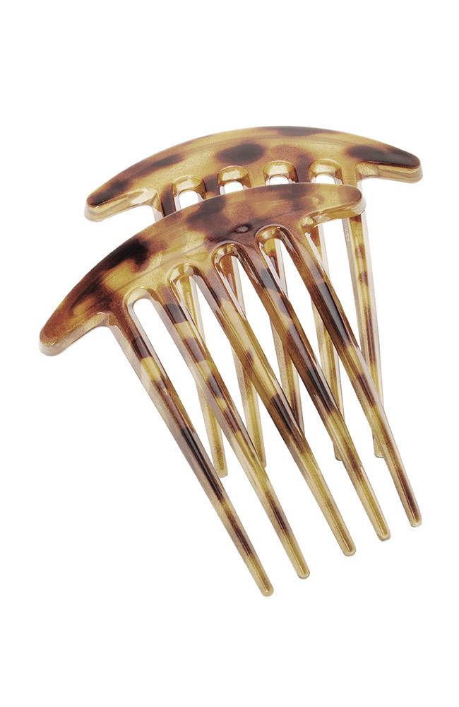 Belle Five Tooth Interlocking Comb Pair