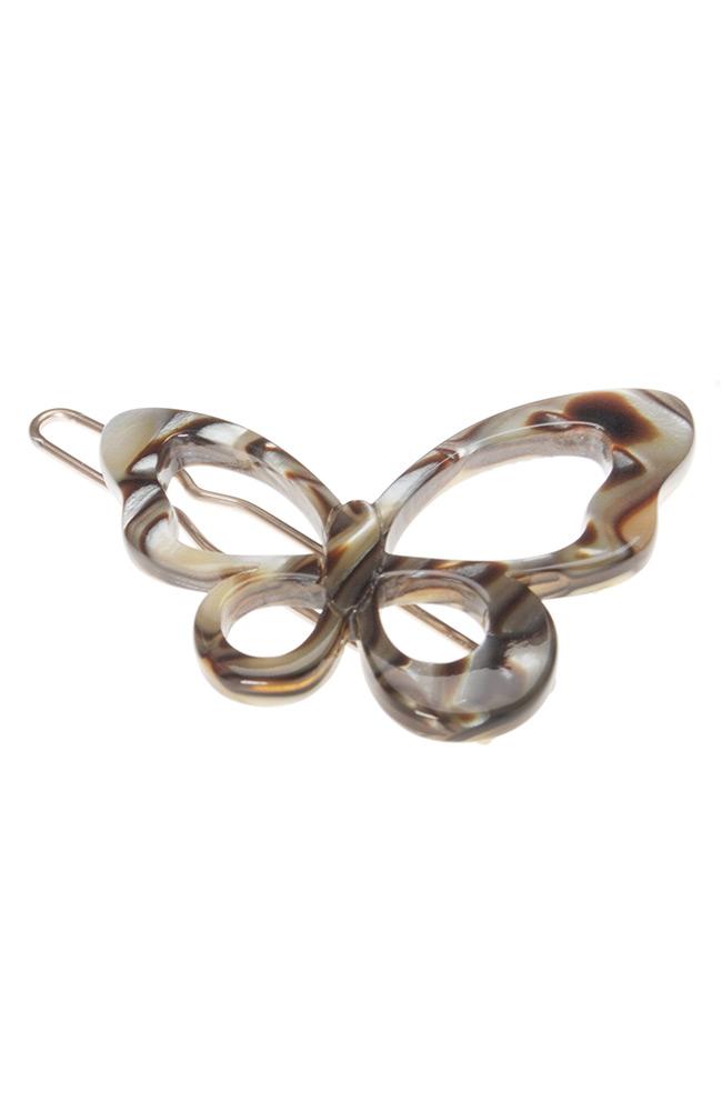 Small Cutout Butterfly Tige Boule Barrette - Classic