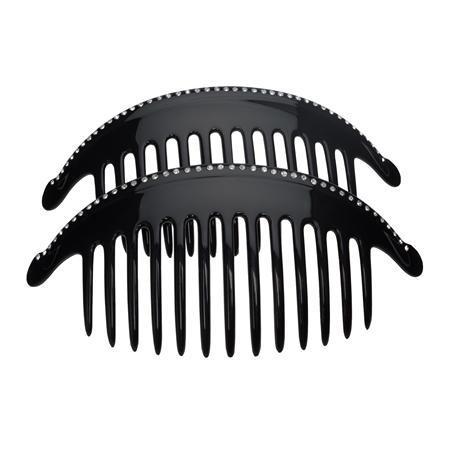 Belle Crystal Large Interlocking Comb Pair