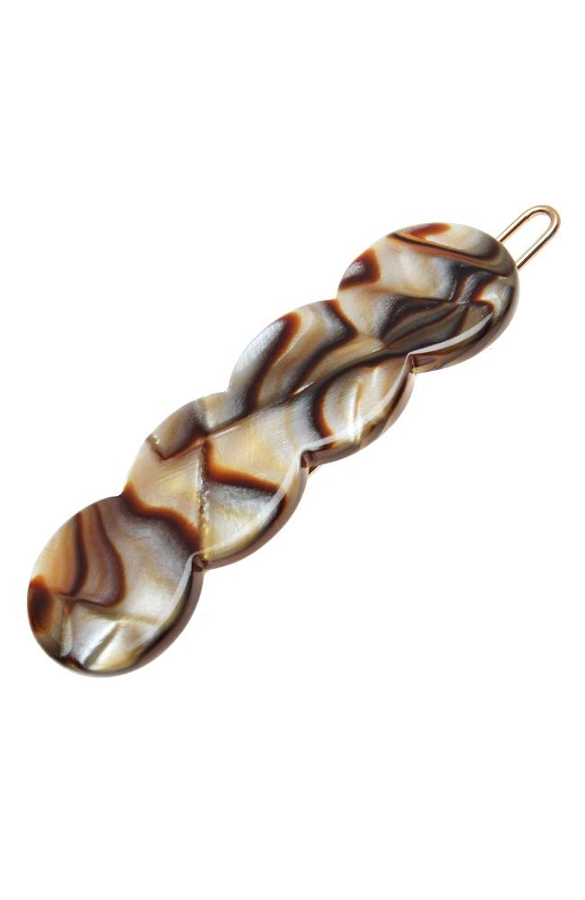 Scalloped Tige Boule Barrette - Classic